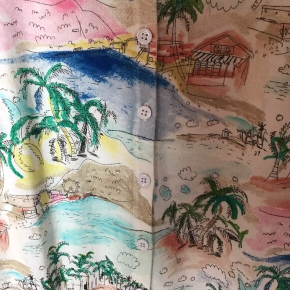 Talbots Tropical Palm Tree Cardigan XS NWT - Picture 6 of 9